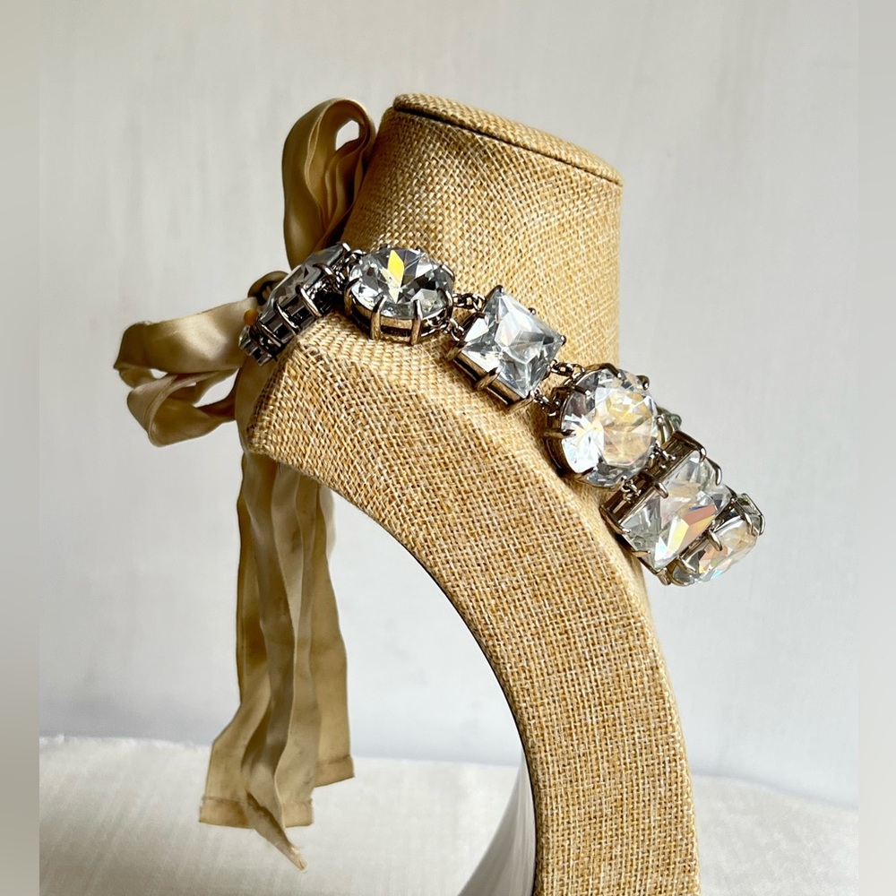 Vintage Wedding Jewelry Suite:Bracelet,Chandelier Earrings,& Headpiece/Necklace - Picture 9 of 9